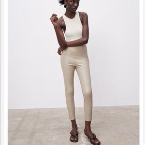 NWT Zara faux leather leggings
